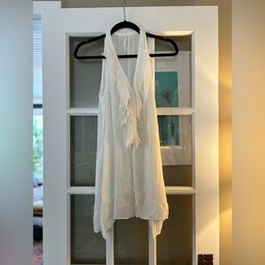 Vince White Silk Top size small